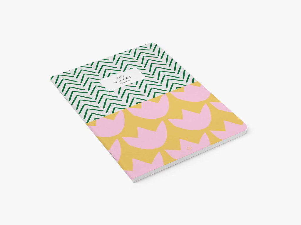 Zápisník A5 / tulipány a chevron