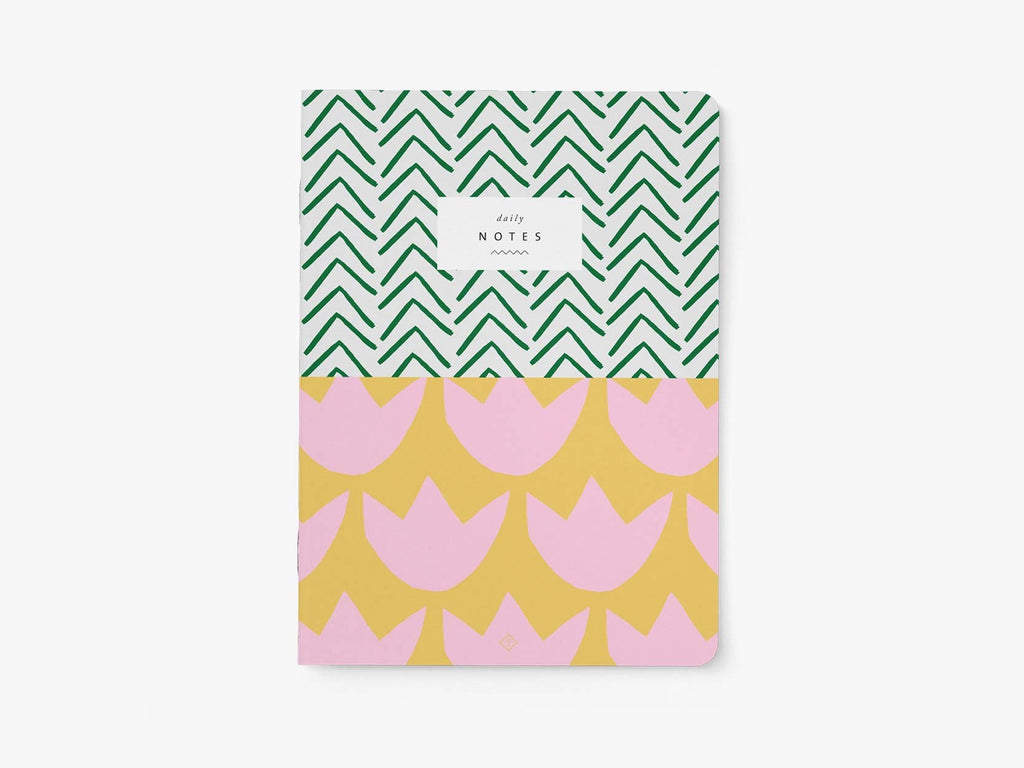 Zápisník A5 / tulipány a chevron